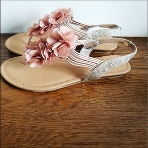 Material Girl Flower Thong Sandals